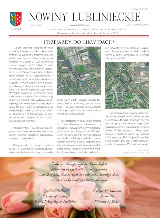 okładka Nowiny Lublinieckie 1/501