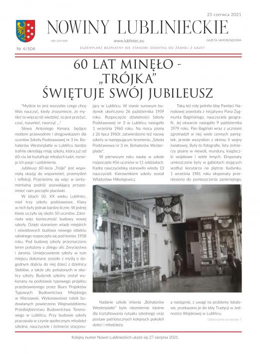 okładka Nowiny Lublinieckie 4/504